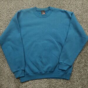 Vintage USA Olympic sweater L JCPenney Crewneck‎ Sweatshirt Teal Blue Pullover